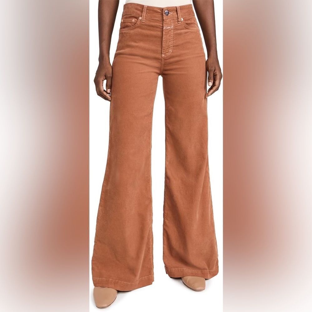 Closed Glow-Up Corduroy Orange Pants Wide Leg Size 28 - Picture 7 of 15